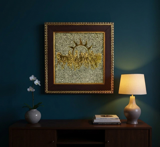 Pyrite Energy Crystal Frame – Premium Desk Decor for Home & Office