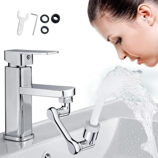 Universal 360° Rotating Kitchen Tap Extender - 2 Mode Splash Proof Faucet Nozzle